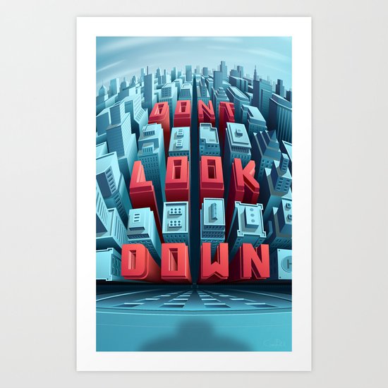 Don't Look Down! Art Print