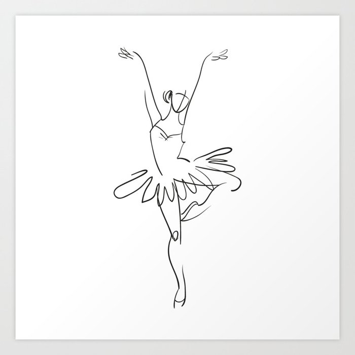 Minimal Ballerina Art Print