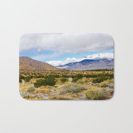 Palm Springs View Bath Mat | View, Nature, Curated, Windmills, Blue, Palmsprings, Mountain, Color, Sanjacinto, Mountains 