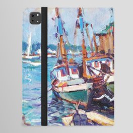 Sailboats By The Harbor iPad Folio Case