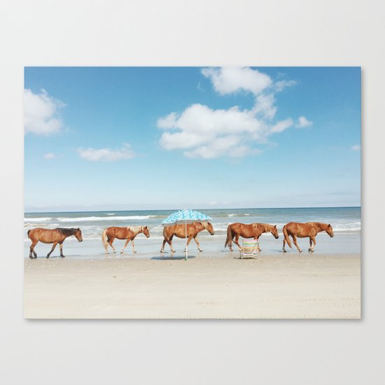 Summer Coast Horse Stride Canvas Print