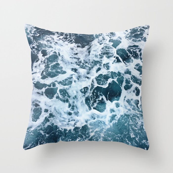 Blue Sea Throw Pillow