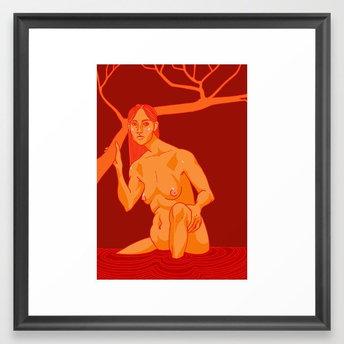 Red Isle Framed Art Print