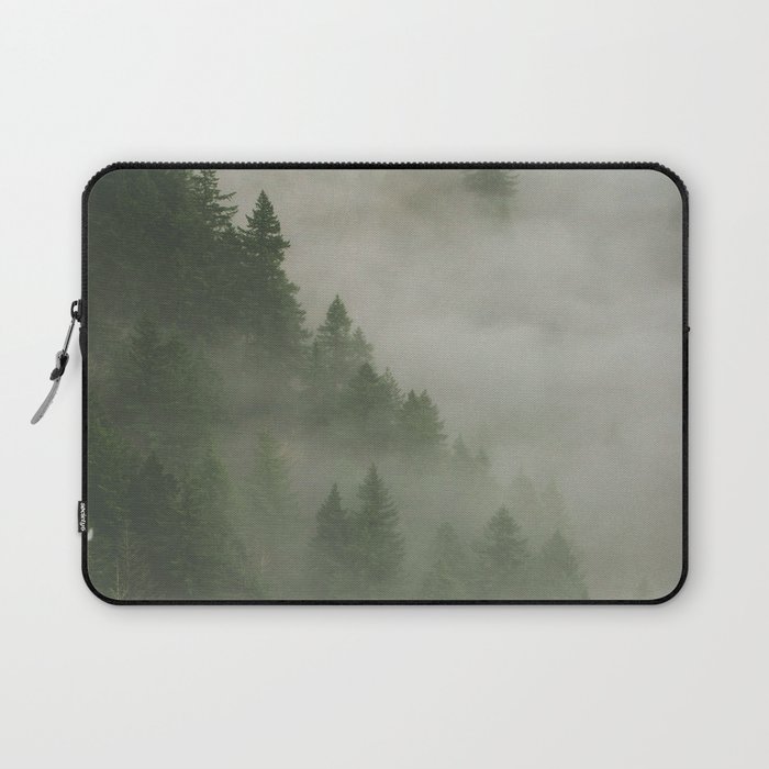 Mist between the pines Laptop Sleeve
