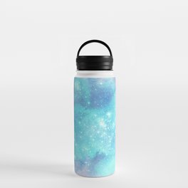 Aqua Blue Galaxy Painting Water Bottle