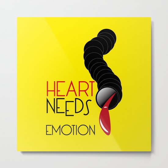 Heart Needs Emotion Metal Print