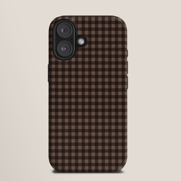Gingham Plaid Pattern - Earthy Brown