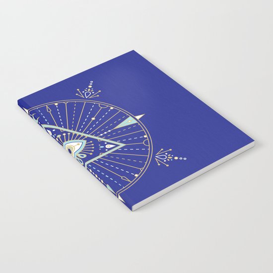 Evil Eye Mandala – Navy Notebook