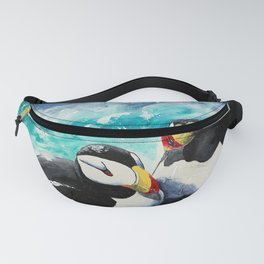 Puffins - Always together - by LiliFlore Fanny Pack