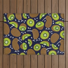 Kiwis & Kiwis – Navy Palette Outdoor Rug