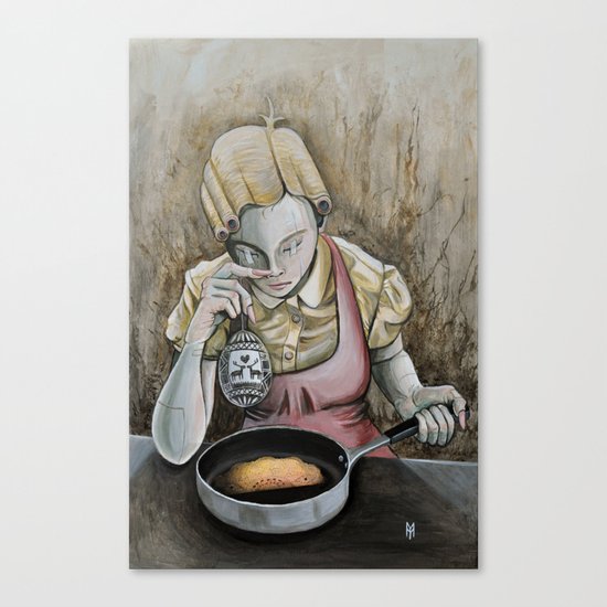 I keep making the same omelette Canvas Print