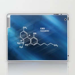 CBD Cannabidiol Structural chemical formula Laptop Skin