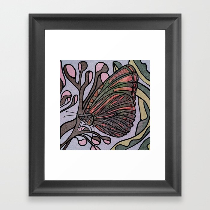 butterfly-batik Framed Art Print