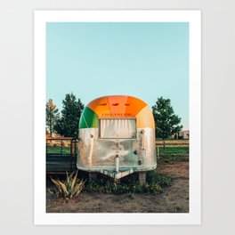 Rainbow trailer in Marfa, West Texas Art Print