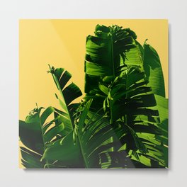 Chill Metal Print | Festival, Chill, Goodvibes, Botanical, Graphicdesign, Yellow, Summer, Tropical, Greenery, Digital 