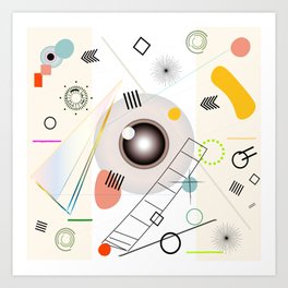 Abstract Geometric Composition Art Print