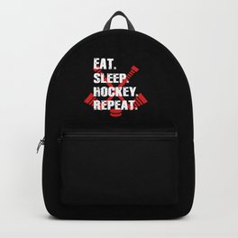 Eat Sleep Hockey Repeat Backpack | Watch, Missouri, Graphicdesign, Ice, Kansascity, Repeat, Blues, Springfield, Eat, Hockey 