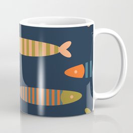 Striped fish - dark blue Coffee Mug