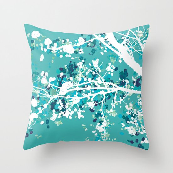 Carefree Days (mint edition) Throw Pillow
