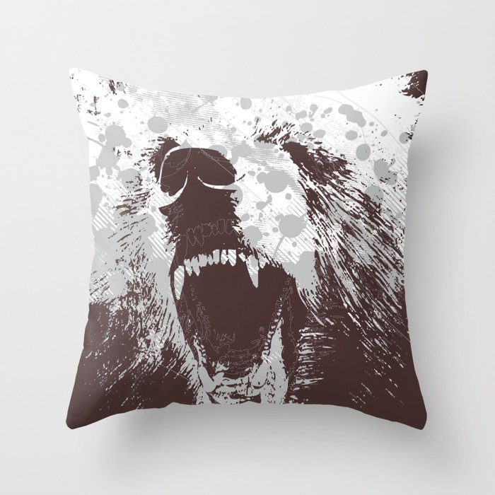 The Bear Throw Pillow