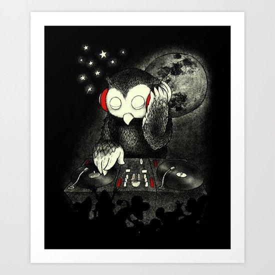 Owl the Night Art Print