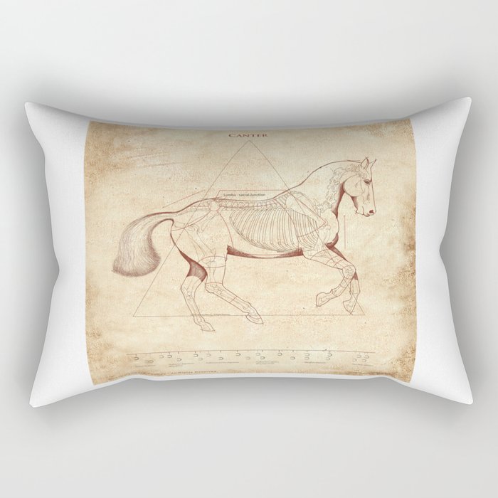 Da Vinci Horse: Canter Rectangular Pillow