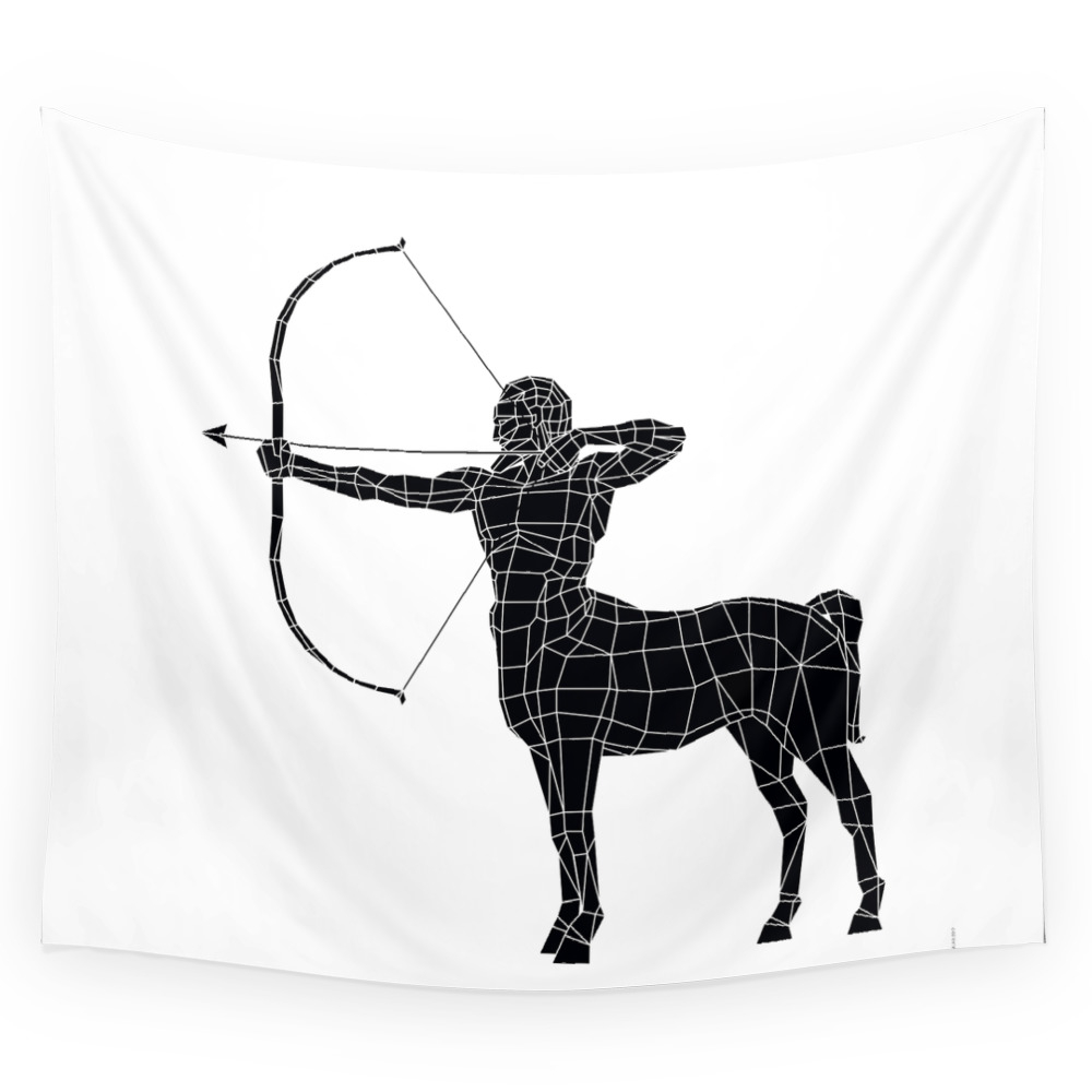 Centaur / Black Version Wall Tapestry by itemlab