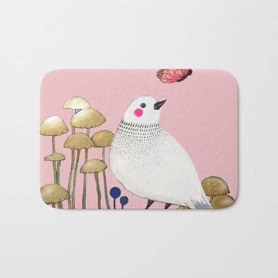 pink wall Bath Mat