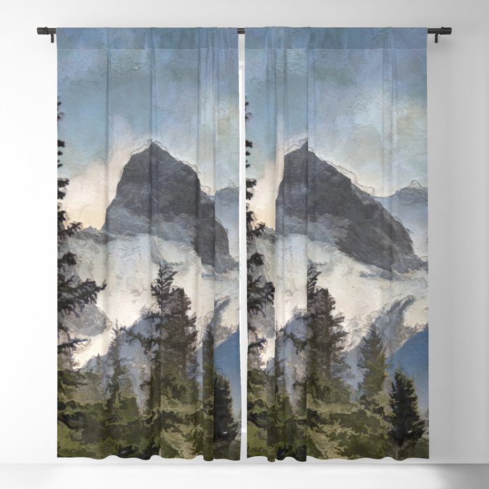 The Three Sisters - Canadian Rocky Mountains Blackout Curtain