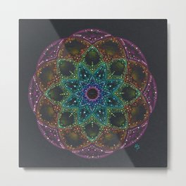 Bright colorful Mandala Metal Print