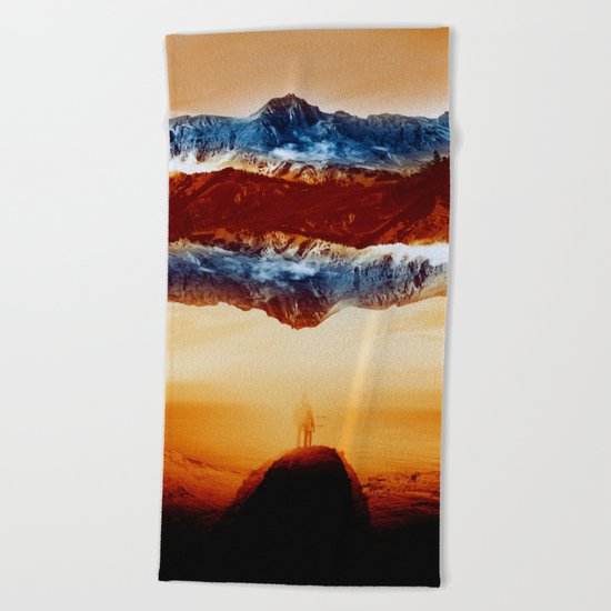 Vibrant Mountain Beach Towel