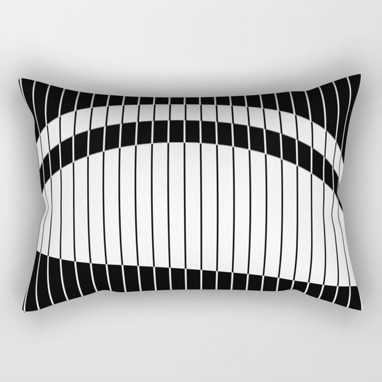 Colour Blind (Abstract, minimalistic black and white) Rectangular Pillow