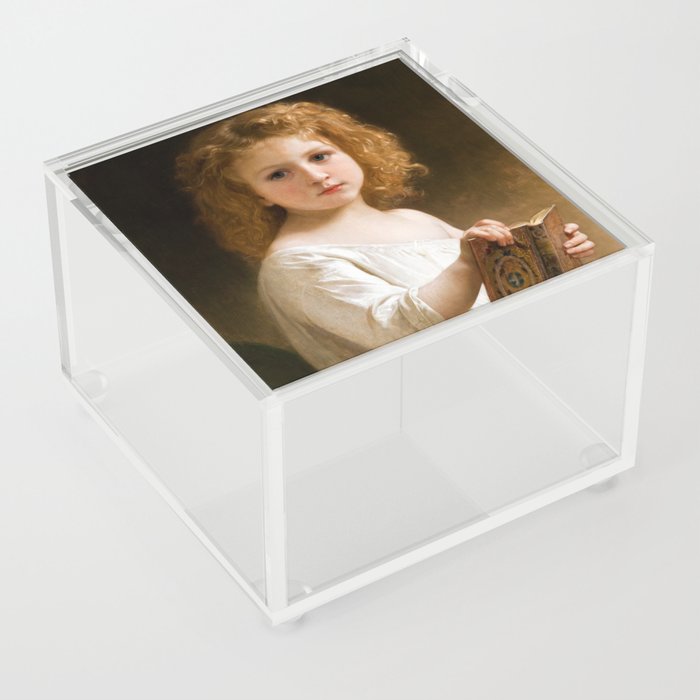 The Story Book, 1877 by William-Adolphe Bouguereau Acrylic Box