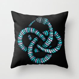 Ouroboros - Celtic Knot - Color Throw Pillow