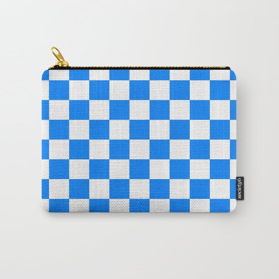 Checker (Azure/White) Carry-All Pouch