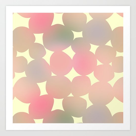 ombre pebbles Art Print