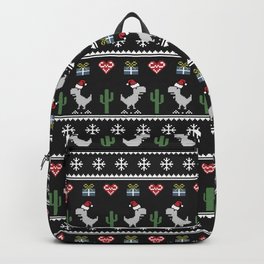 Trex Cactus Offline on Christmas Time Backpack | Trex, Xmas, Gift, Trexgame, Nerd, Offlinetrex, Offline, Cactus, Christmas, Pixeltrex 