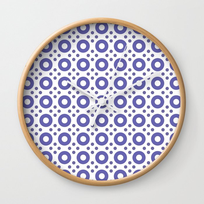 Very Peri Circles & Dots #2 Wall Clock