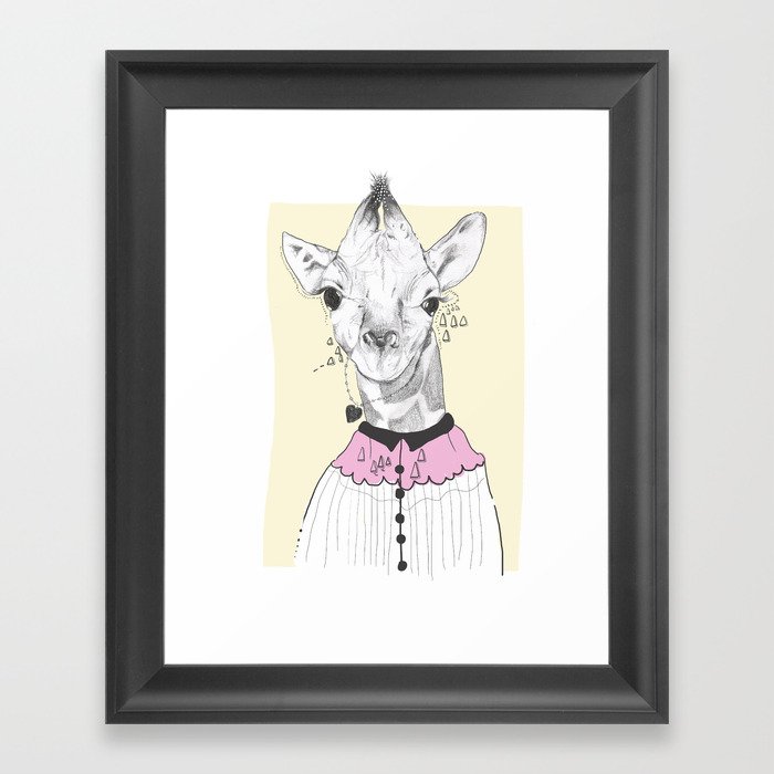 Grandma Giraffe Framed Art Print