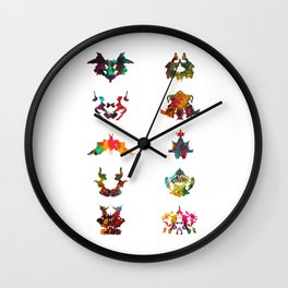 Collection of Rorschach inkblot tests Wall Clock