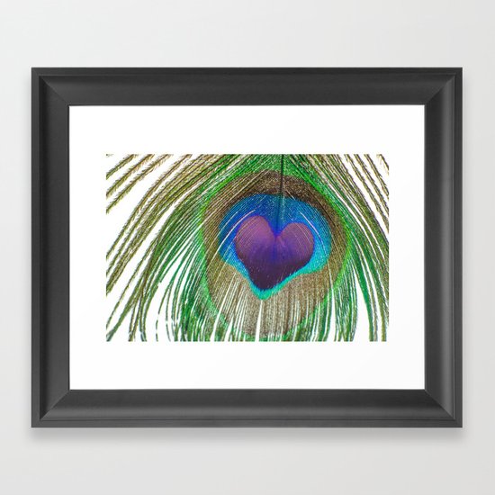 Peacock Love Framed Art Print