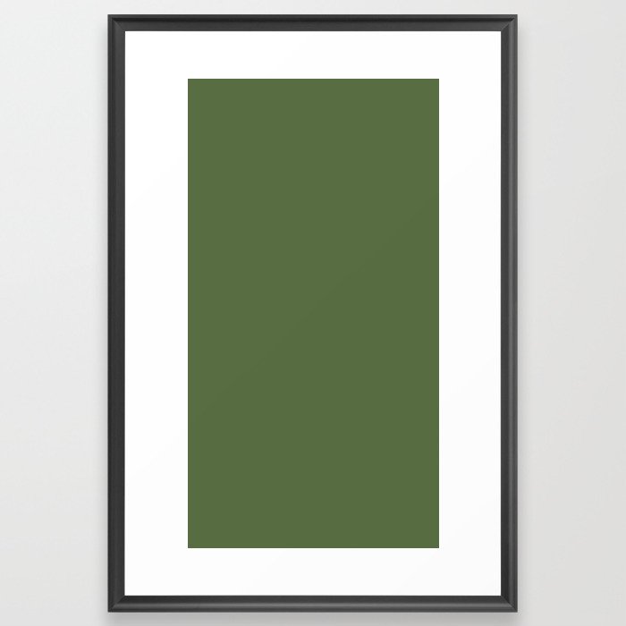 Green the coolness of the forest Framed Art Print