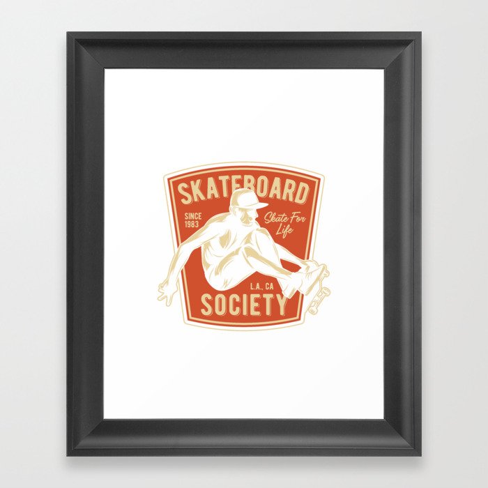 Skateboard Society Framed Art Print