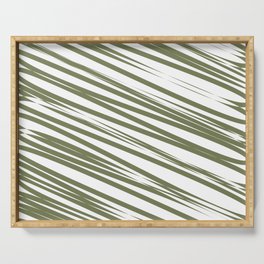 Green stripes background Serving Tray