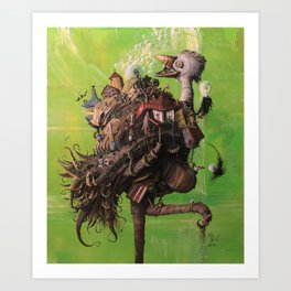 The Green Elephant Art Print | Painting, Curated 