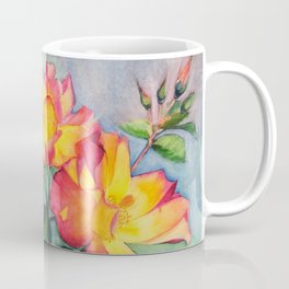 Watercolor Tea Roses Coffee Mug
