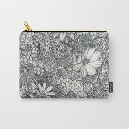 Boxed Flowers Carry-All Pouch