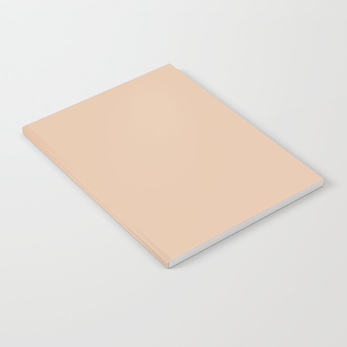 Dusty Pastel Peach Solid Color Pairs Pantone Apricot Illusion 14-1120 TCX - Shades of Orange Hues Notebook