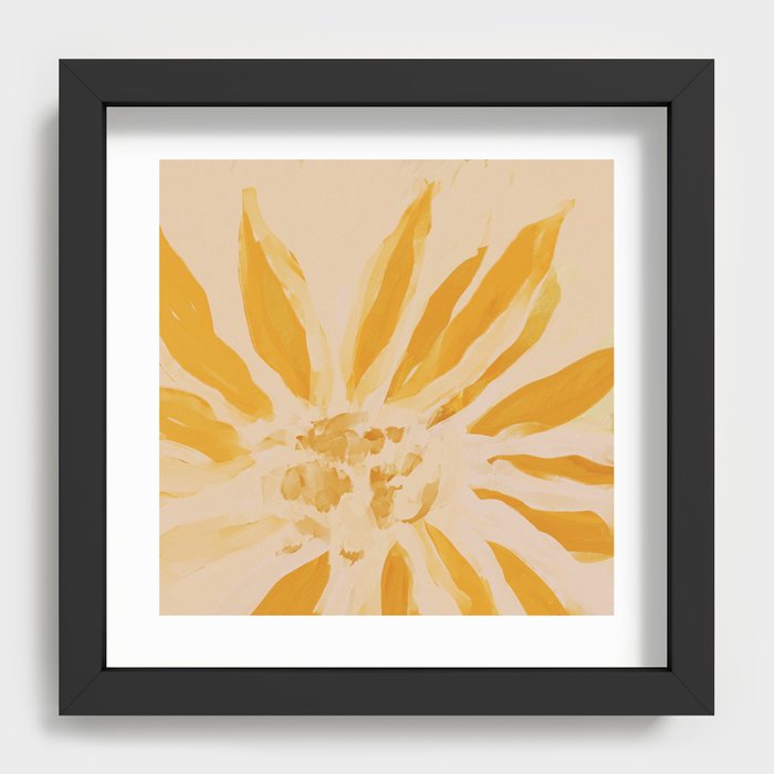 Sun Blooming Flower Recessed Framed Print
