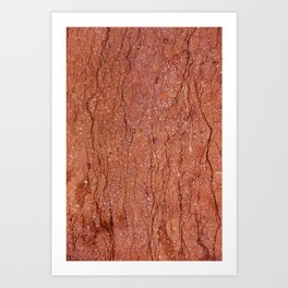 Marble Based Abstract Brown Immense Rain  Art Print